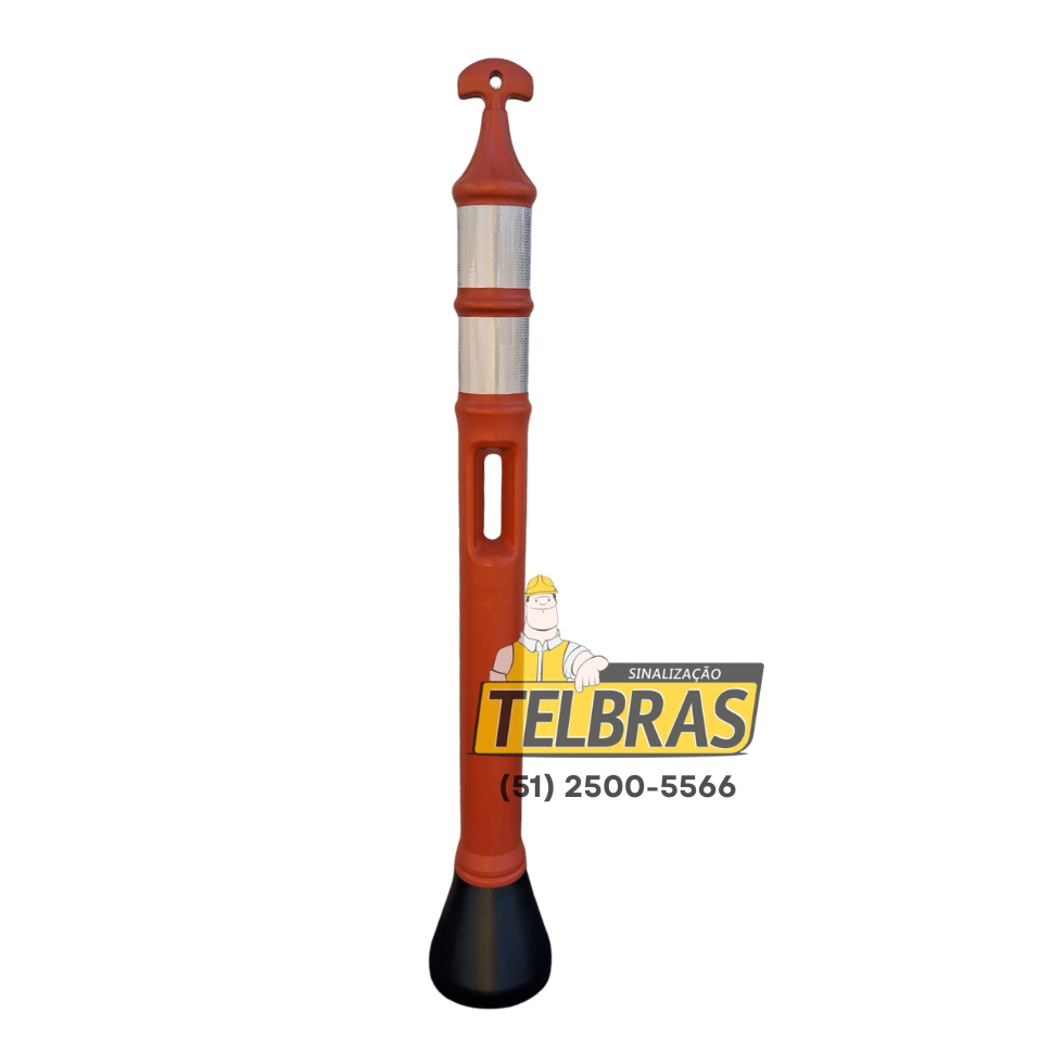 BALIZADOR PALITO ECONOMICO  C/ 2 FAIXAS REFLETIVAS