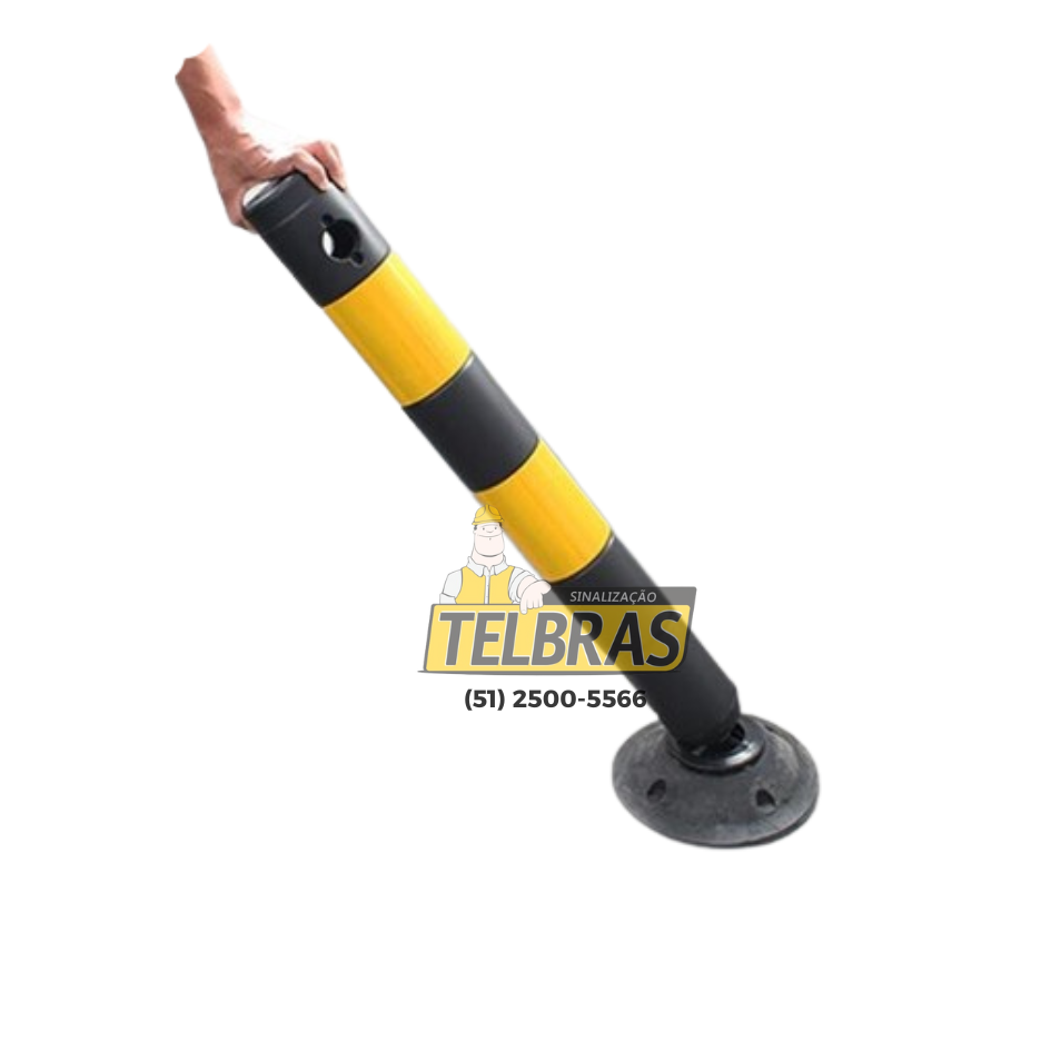 BALIZADOR FLEXIVEL 90 C/ BASE E 2 ANEIS REFLETIVOS