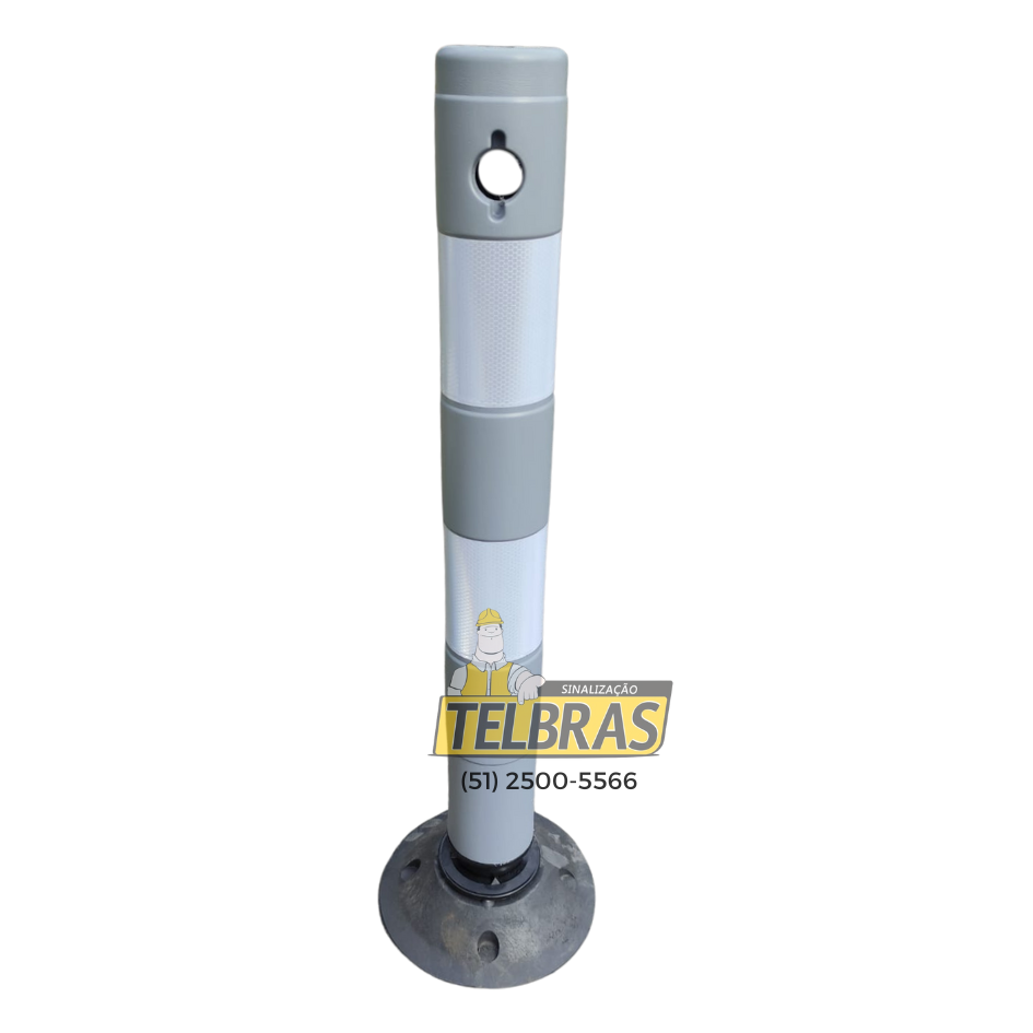 BALIZADOR FLEXIVEL 90 C/ BASE E 2 ANEIS REFLETIVOS