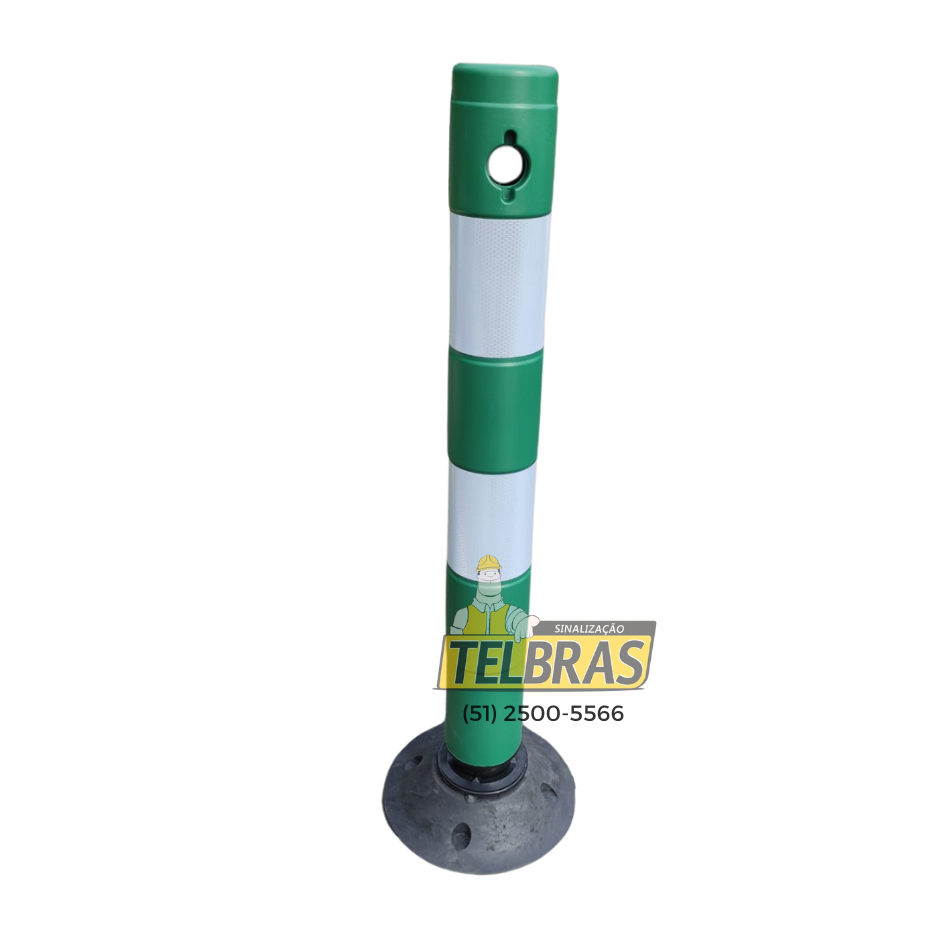 BALIZADOR FLEXIVEL 90 C/ BASE E 2 ANEIS REFLETIVOS