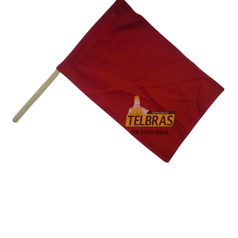 Bandeira Vermelha com Cabo