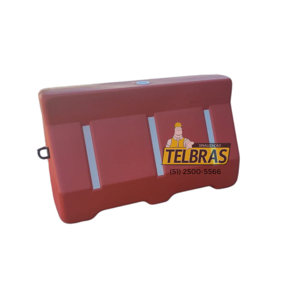 BARREIRA PLAST 1,0 LARANJA COM REFLETIVO E ENGATE