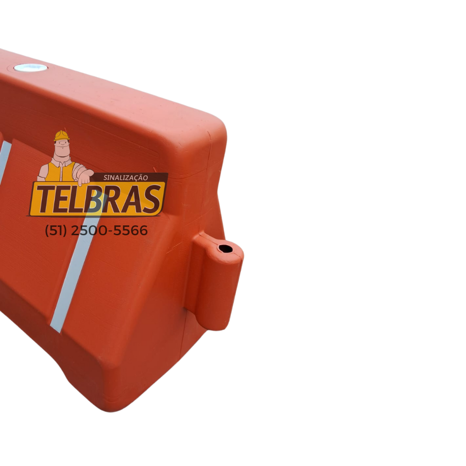 BARREIRA PLAST 1,2 LARANJA COM REFLETIVO