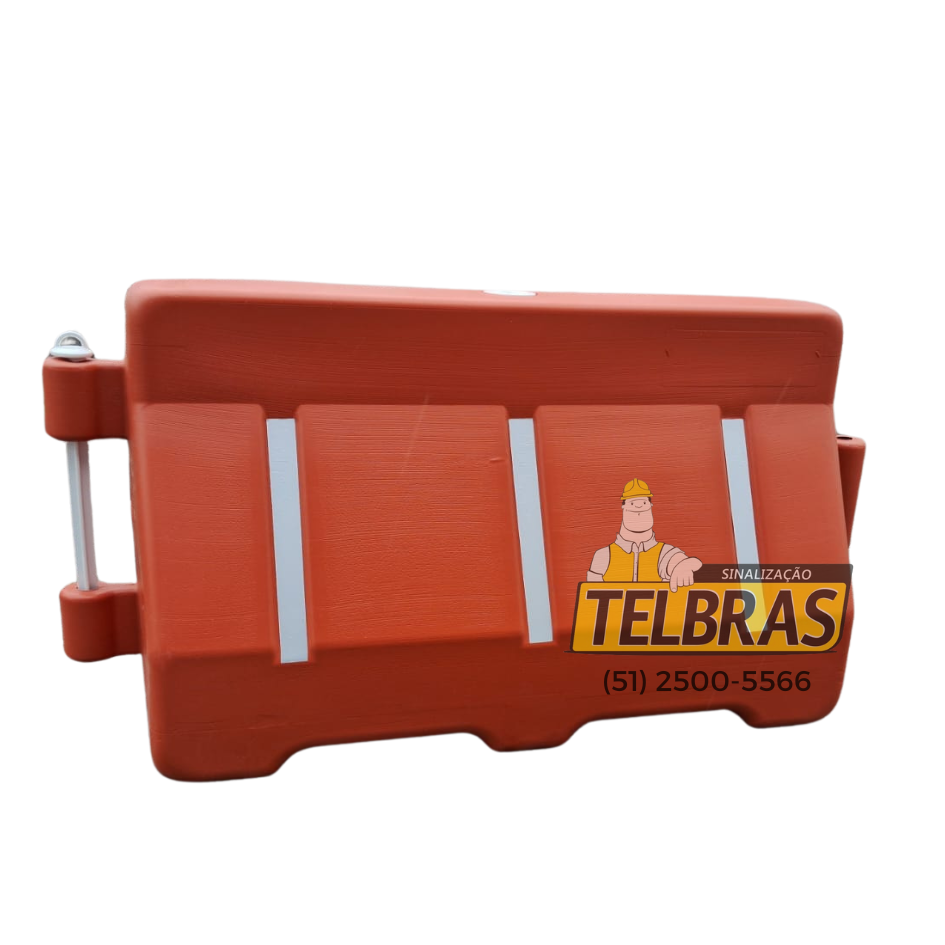BARREIRA PLAST 1,2 LARANJA COM REFLETIVO