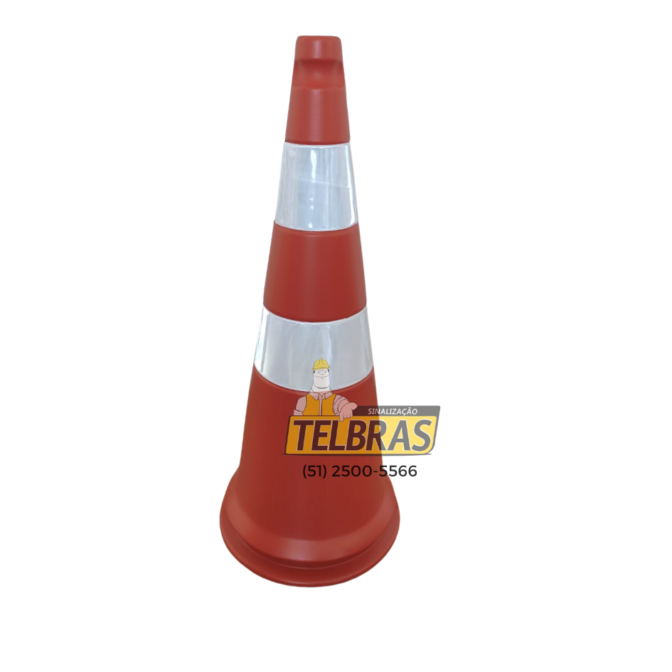 CONE RODOVIA LJ 75 C/ 2 ANEIS PVC