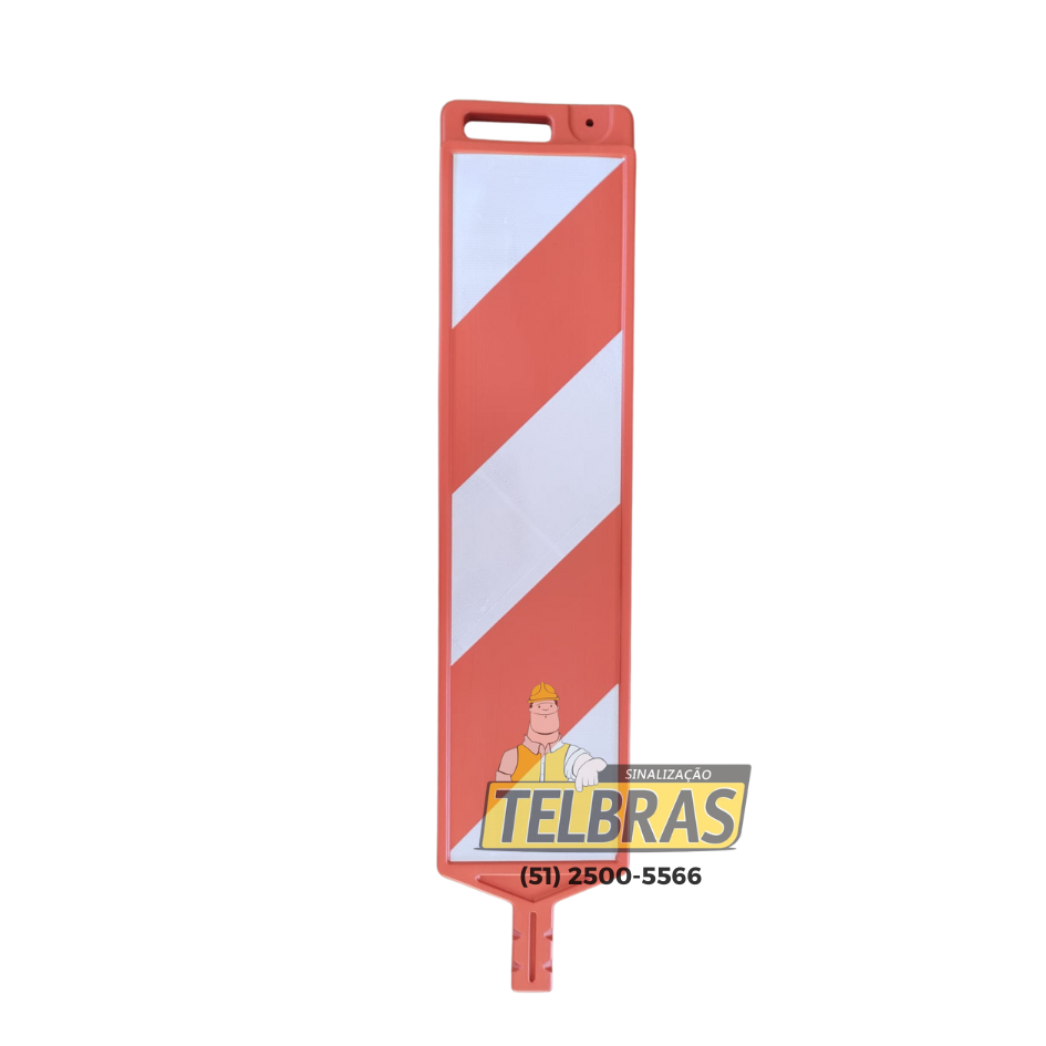 BARREIRA PE GRANDE  TOPO ALCA C/ FAIXAS REFLETIVAS