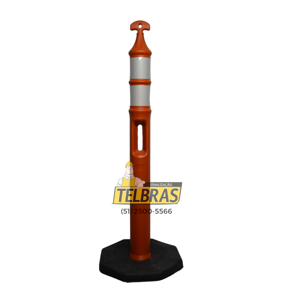 BALIZADOR PALITO  124 BASE 5KG C/ 2 ANEIS REFLETIVOS