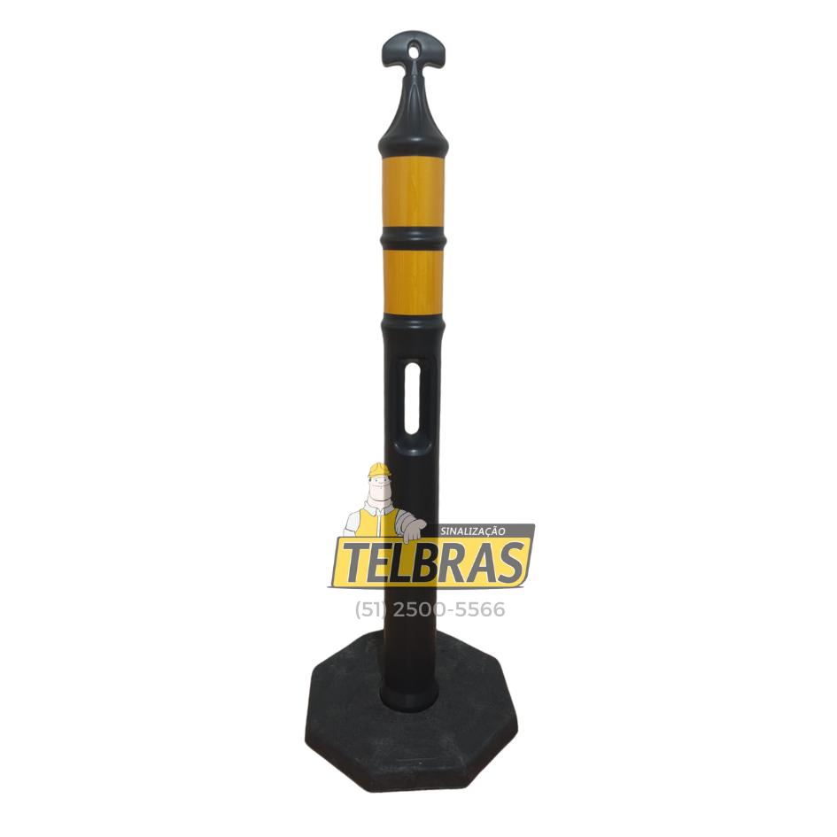 BALIZADOR PALITO  124 BASE 5KG C/ 2 ANEIS REFLETIVOS